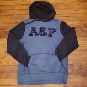 VTG Y2K Abercrombie & Fitch Hoodie‎ Pullover Color Block A&F Logo Mens Size M